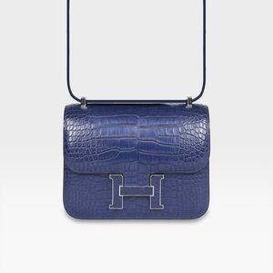 Hermès - Constance 24 - Bleu Saphir Matte Alligator